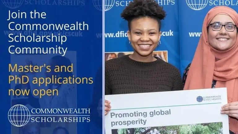 Commonwealth Master’s Scholarships 2023/2024 | Study in UK