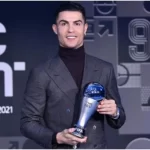 Cristiano Ronaldo reacts to winning FIFA Special Best Award