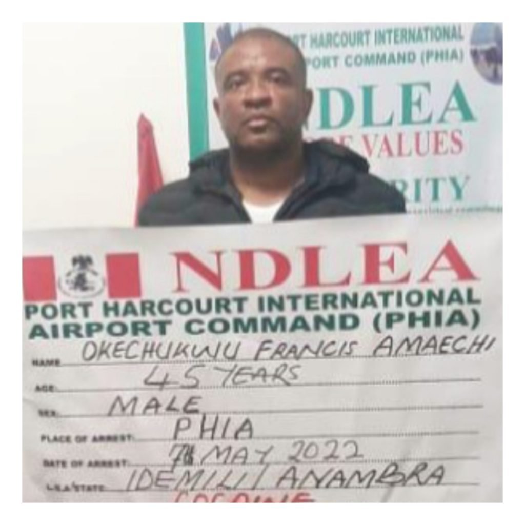 Nigerian arrested with cocaine after being convicted of narcotics trafficking in Brazil